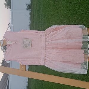 Vignette New Sparkling Celebratory Shortsleeves Dress for Littl Girl wit…